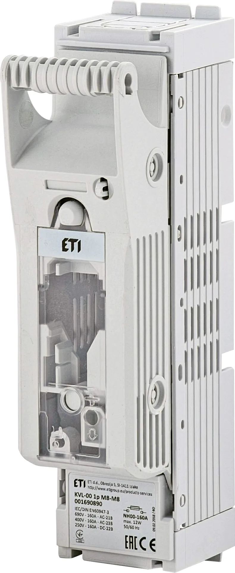 Drošinātāju blokslēdzis KVL-00 1p M8-M8 001690890