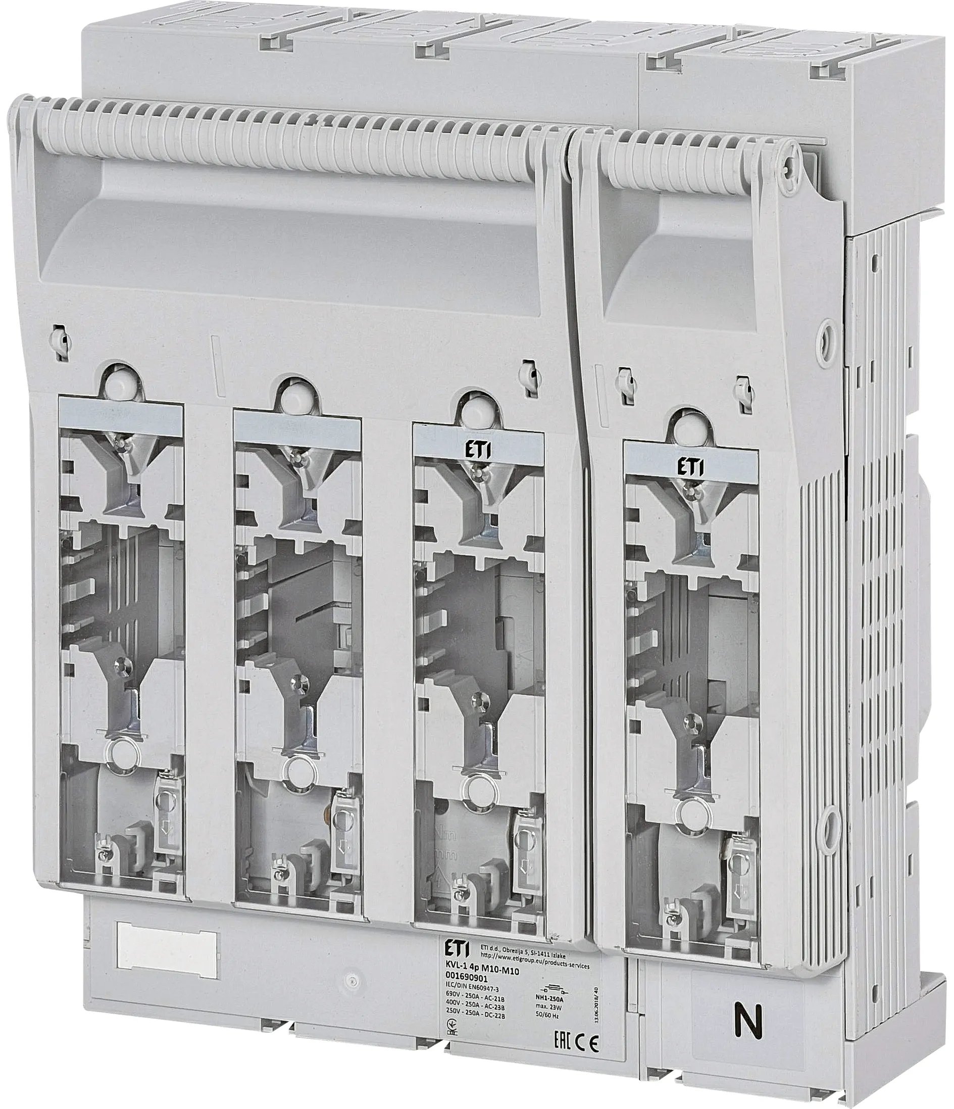 Drošinātāju blokslēdzis KVL-1 4p M10-M10 001690901
