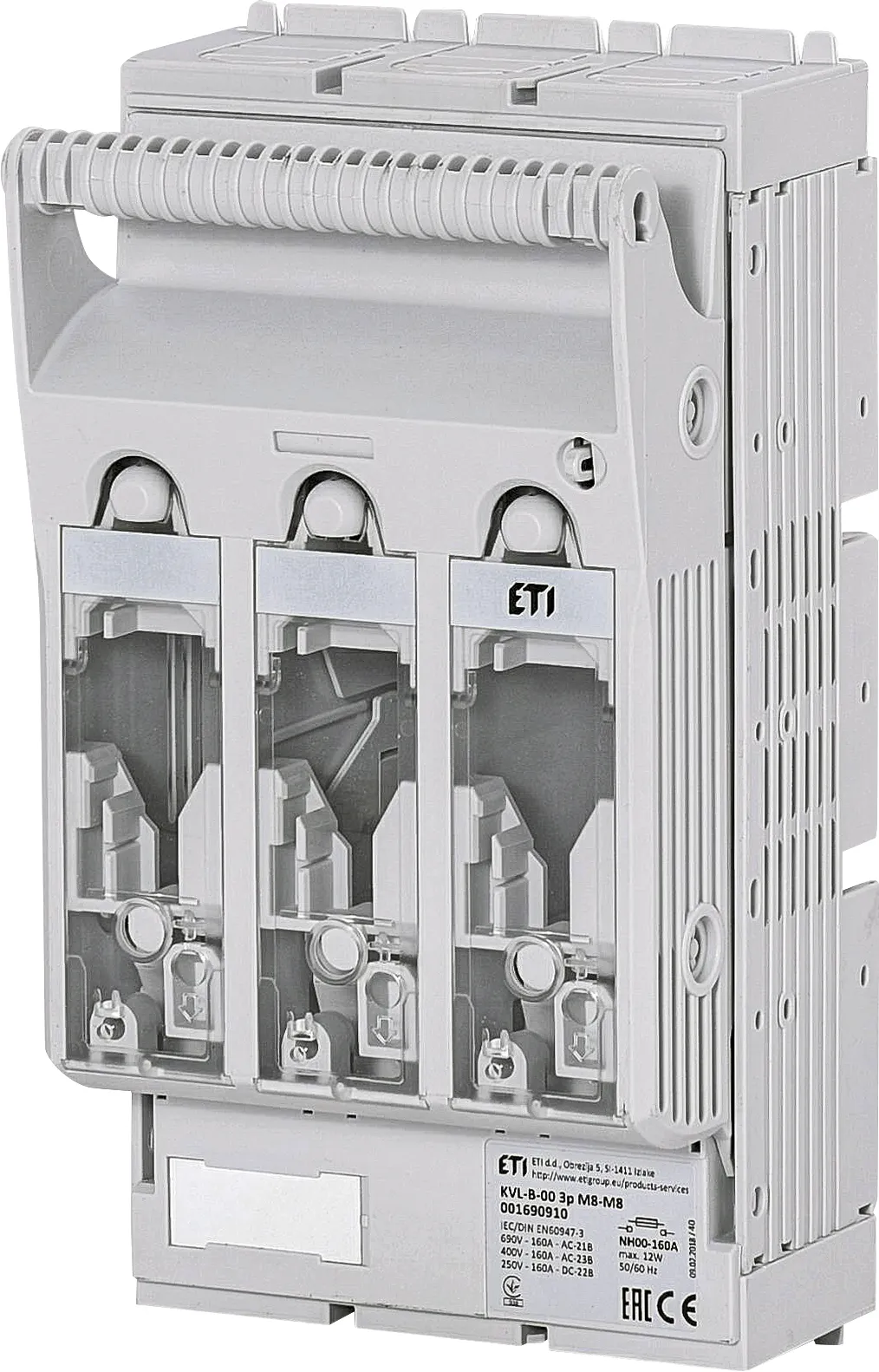 Drošinātāju blokslēdzis KVL-B-00 3p M8-M8 001690910