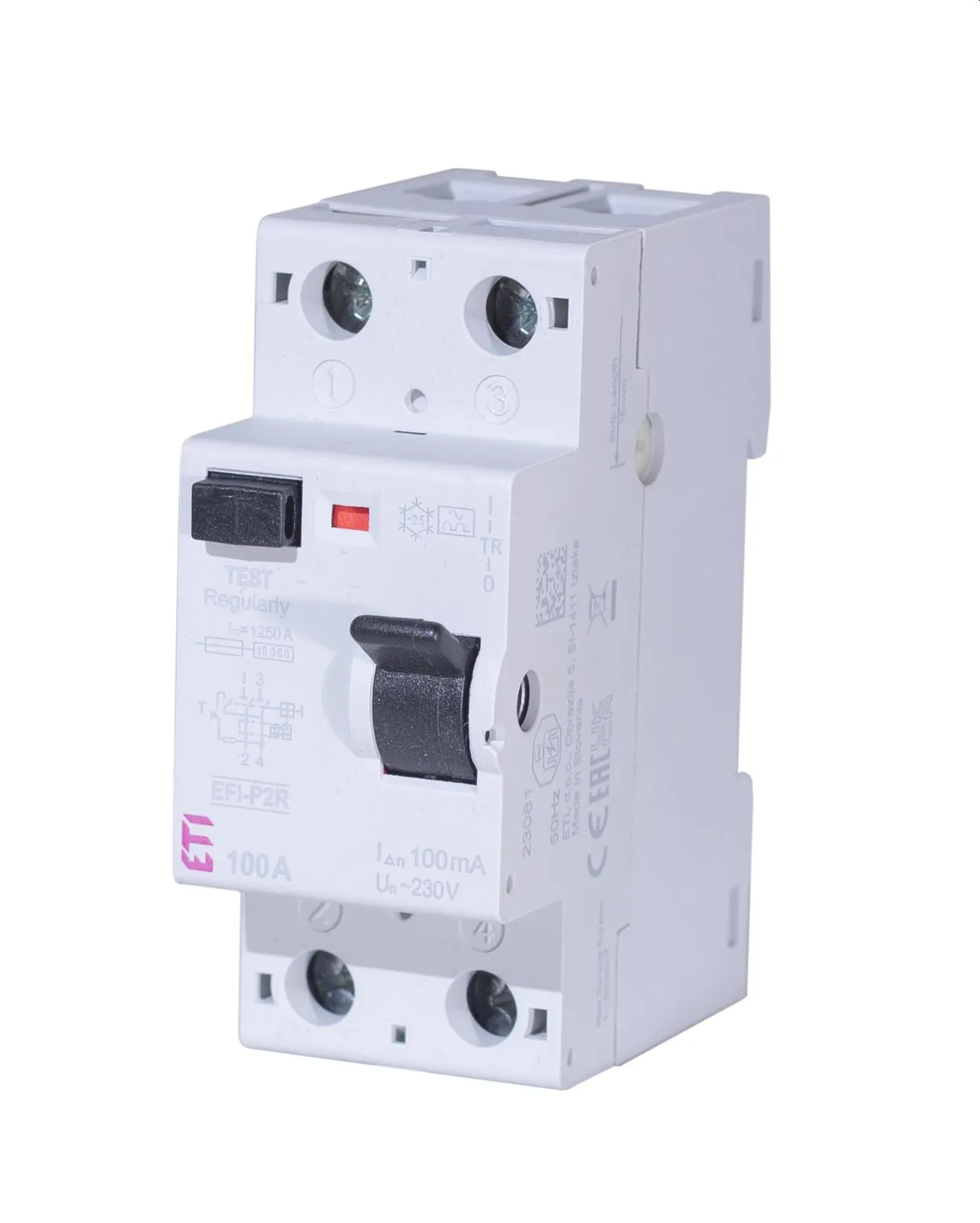 RCCB direncālis EFI-P2R A S 100/0.1 002061184