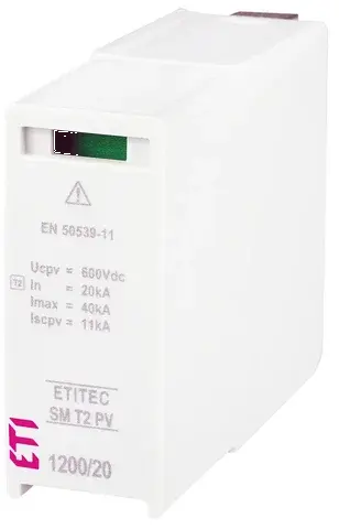 Pārsprieguma ierobežotājs MOD. SM T2 PV 600/20 M 002440637