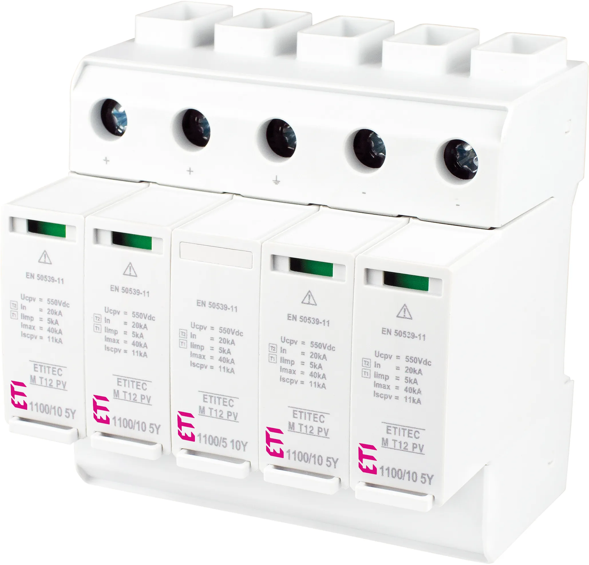 Pārsprieguma ierobežotājs ETITEC M T12 PV 1100/10 5Y 002440675