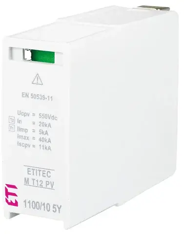 Pārsprieguma ierobežotājs MOD. M T12 PV 550/5 5Y S 002440678