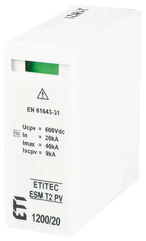 Pārsprieguma ierobežotājs MOD. ESM T2 PV 750/15 M 002440687