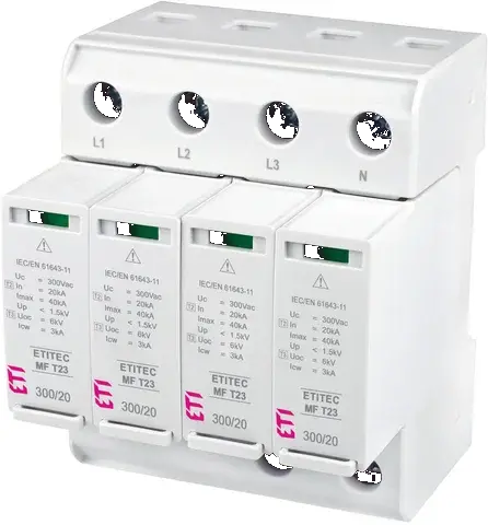 Pārsprieguma ierobežotājs ETITEC MF T23 300/20 3+1 002440710