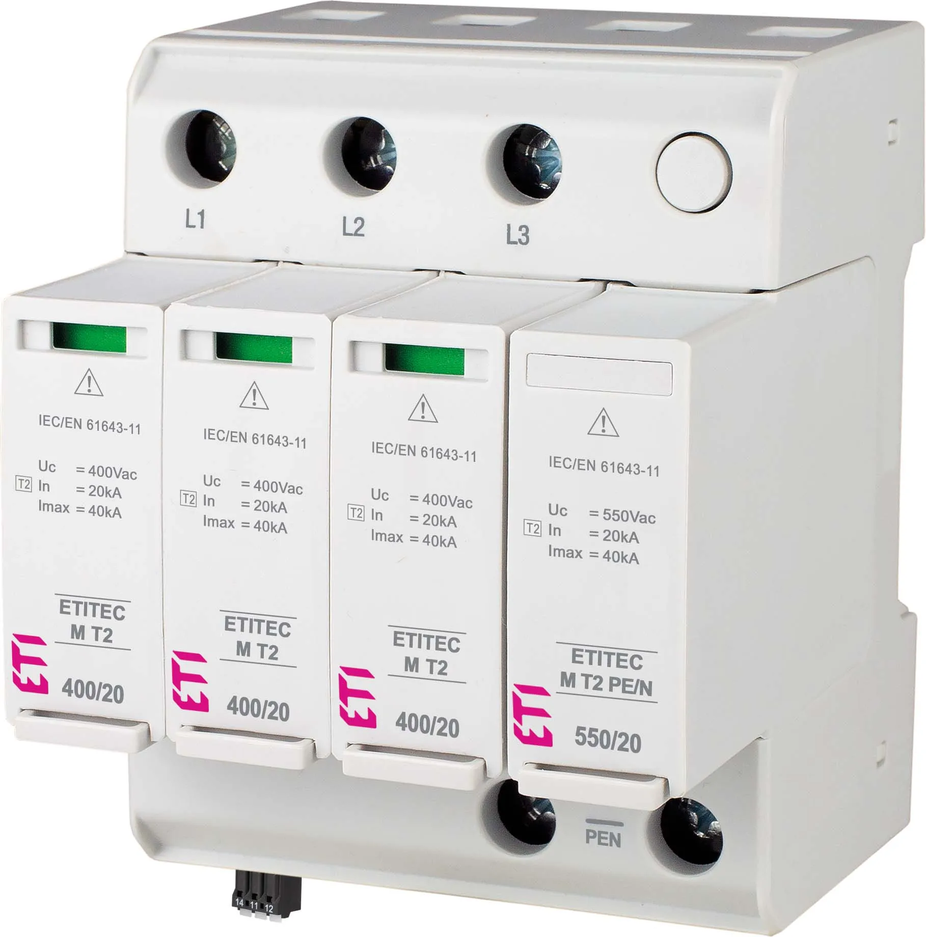 Pārsprieguma ierobežotājs ETITEC M T2 950/20 4Y RC 002440821