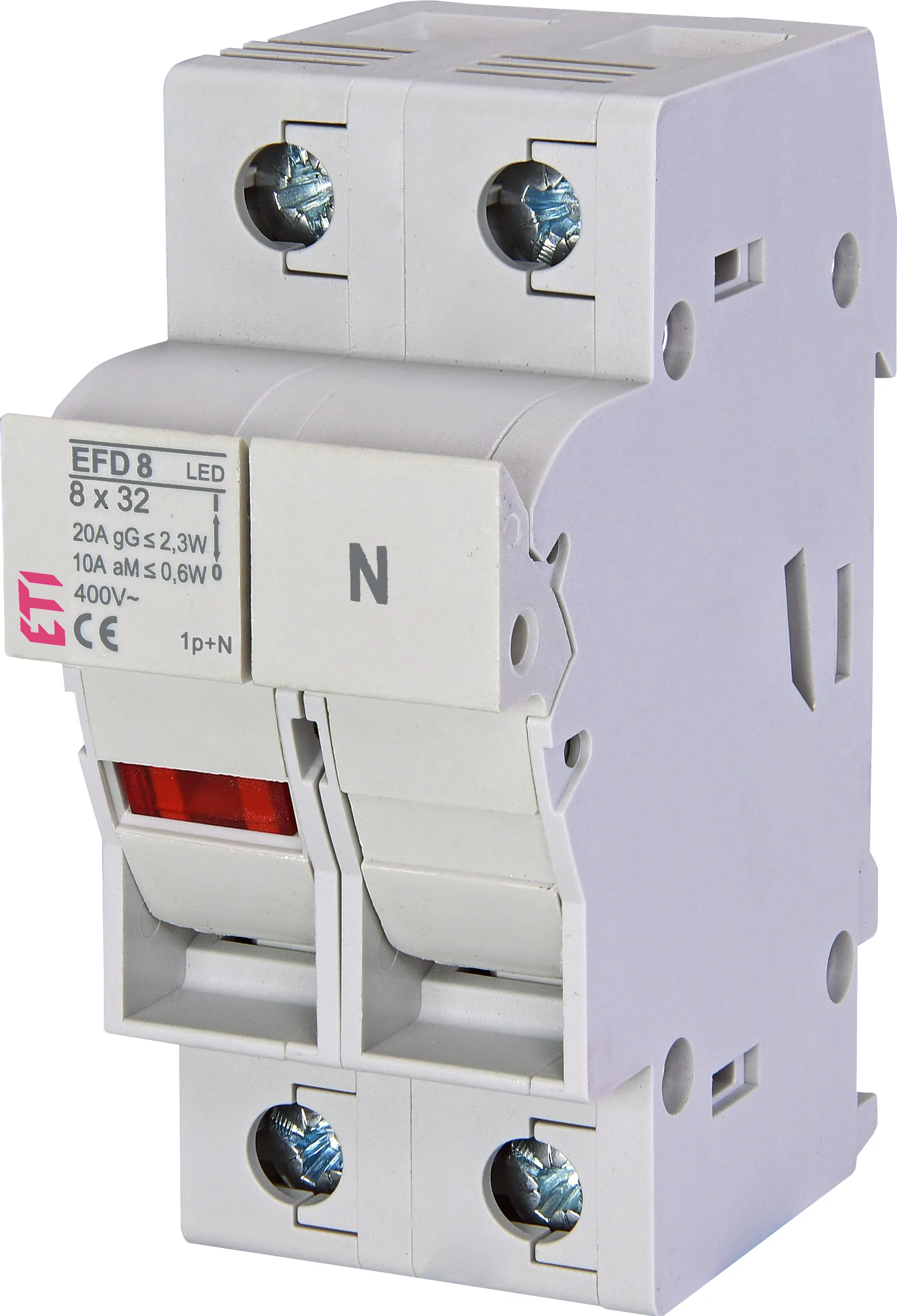 Drošinātāju blokslēdzis EFD 8 1p+N LED 002520012