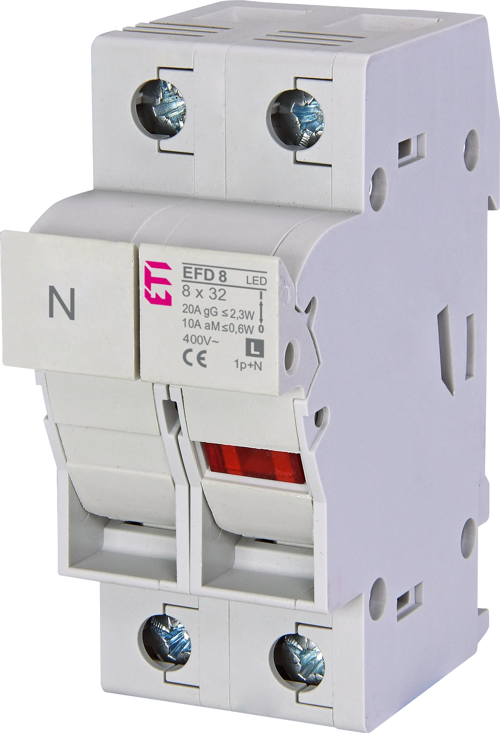 Drošinātāju blokslēdzis EFD 8 1p+N LED L 002520017