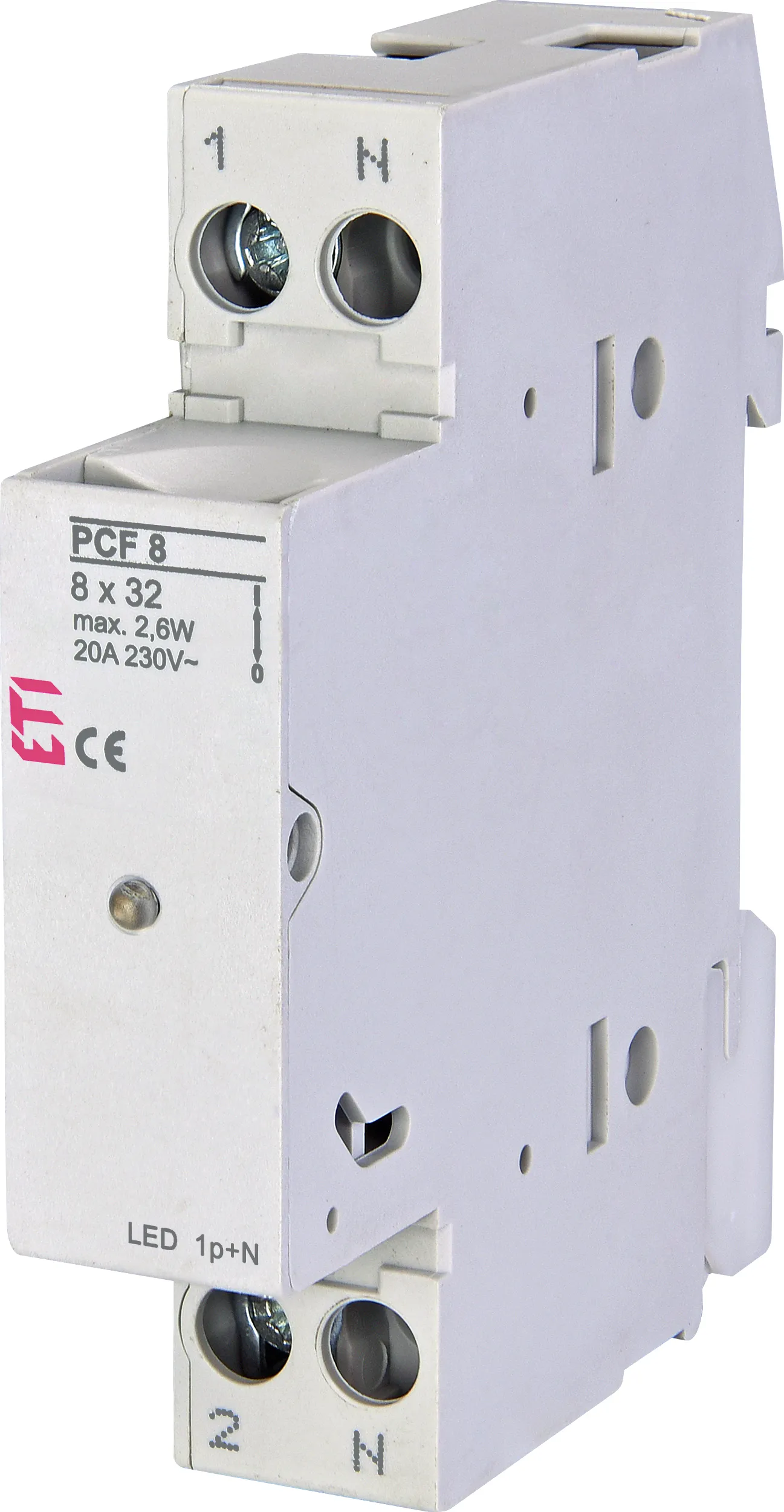 Drošinātāju blokslēdzis PCF 8 1p+N LED 002530012