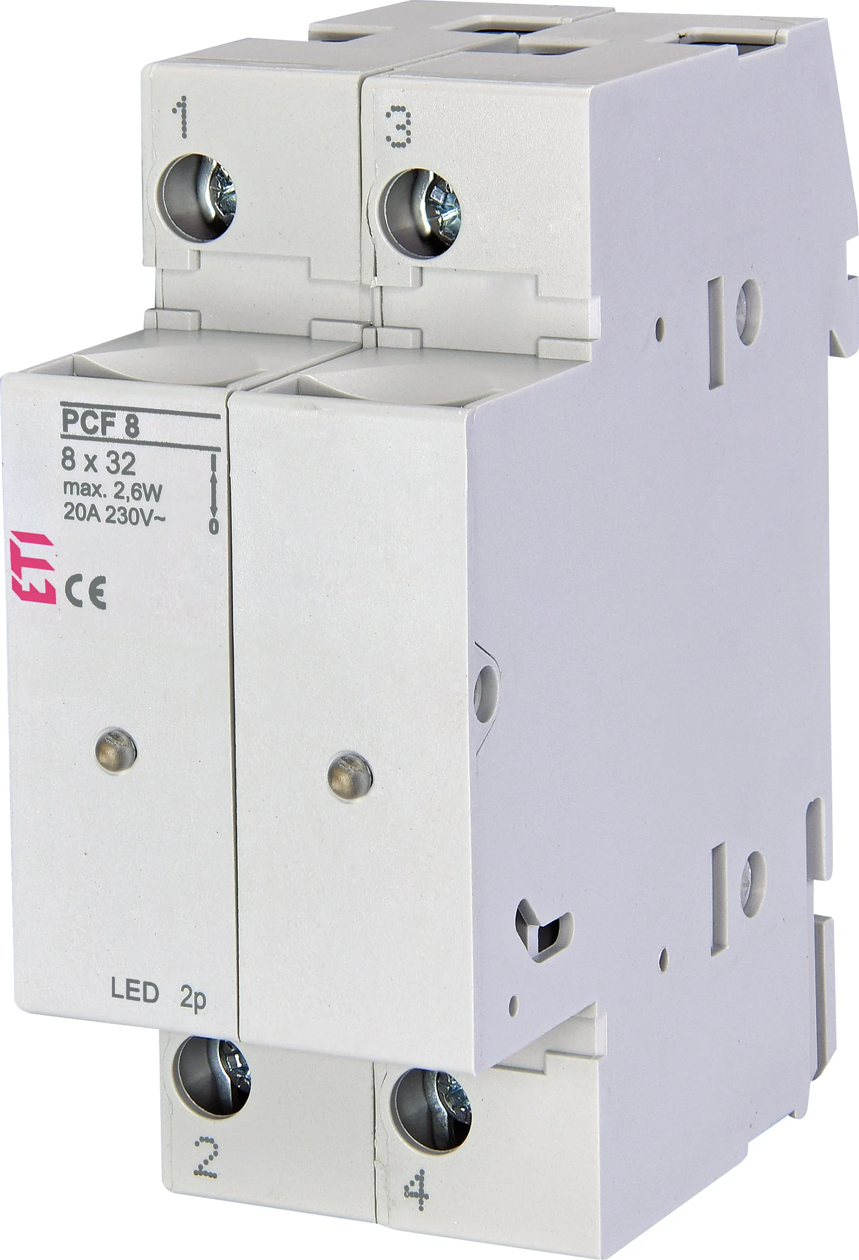 Drošinātāju blokslēdzis PCF 8 2p LED 002530013