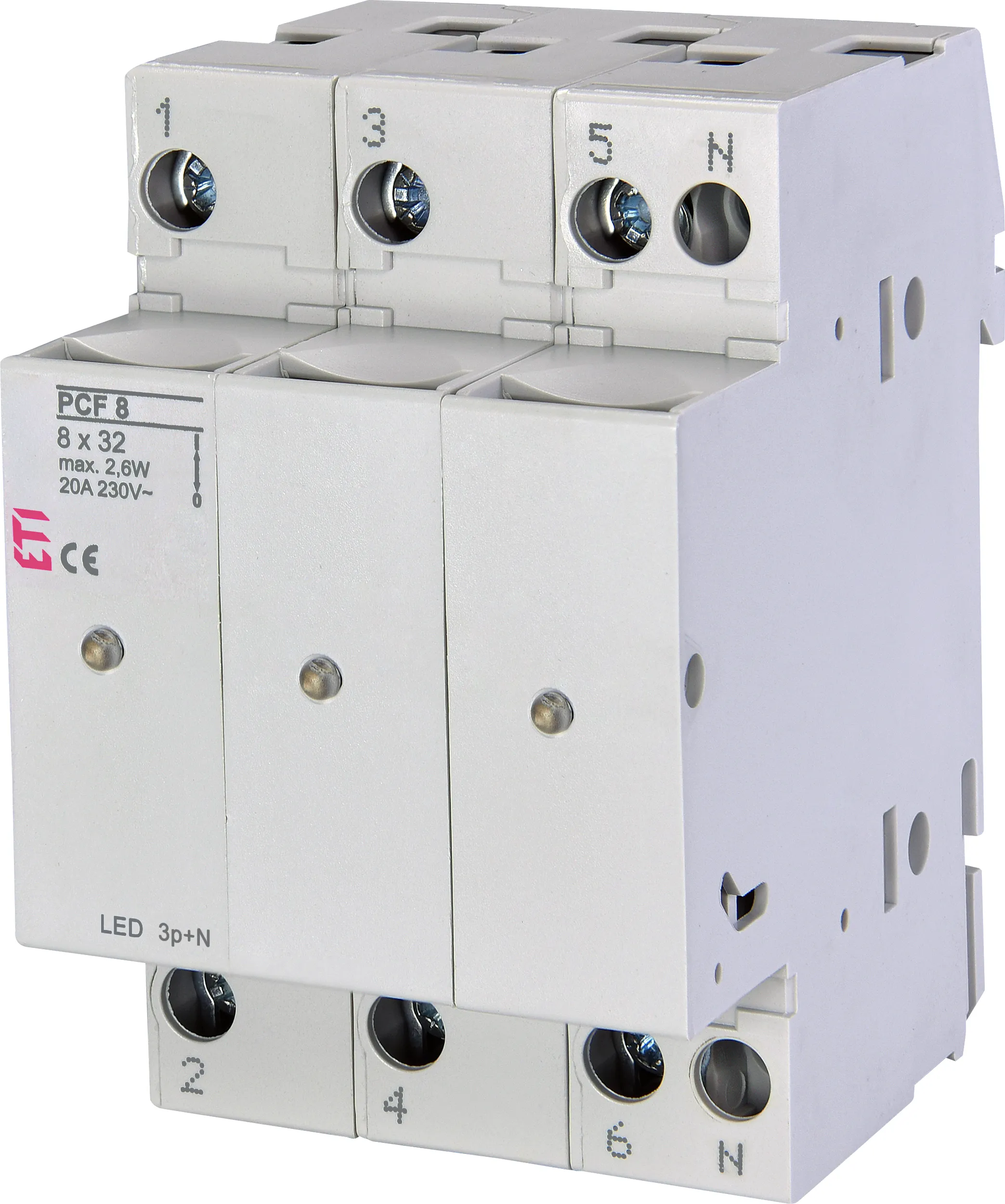 Drošinātāju blokslēdzis PCF 8 3p+N LED 002530015