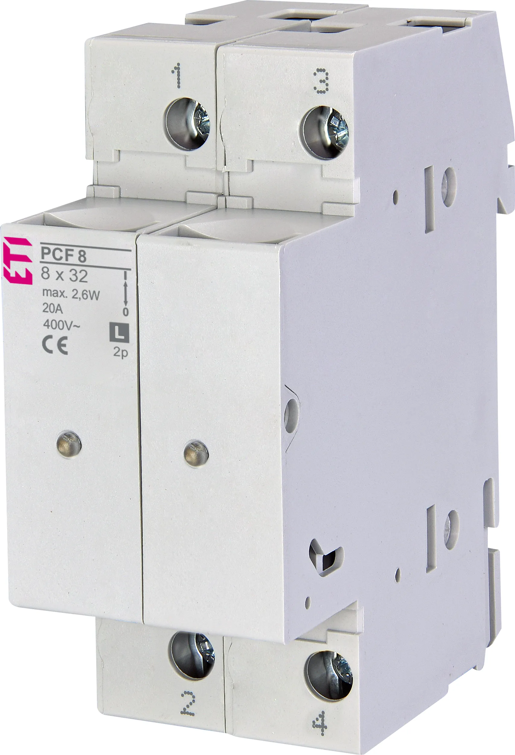 Drošinātāju blokslēdzis PCF 8 2p LED L 002531013