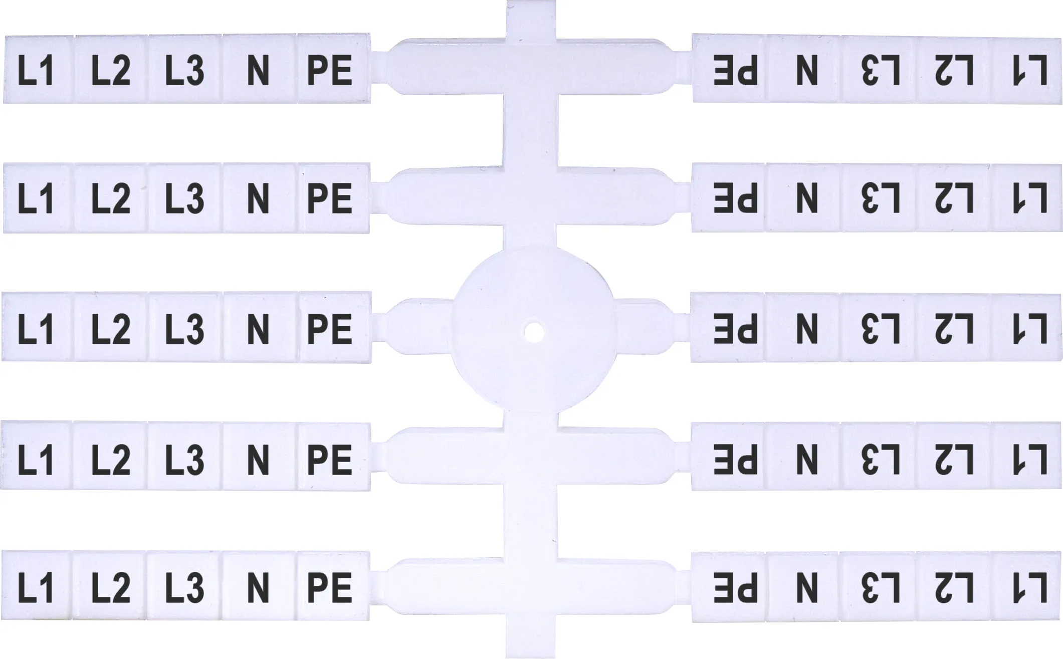 Montāžas stiprinājumi EO3 L1,L2,L3,N,PE (x200) 003901816