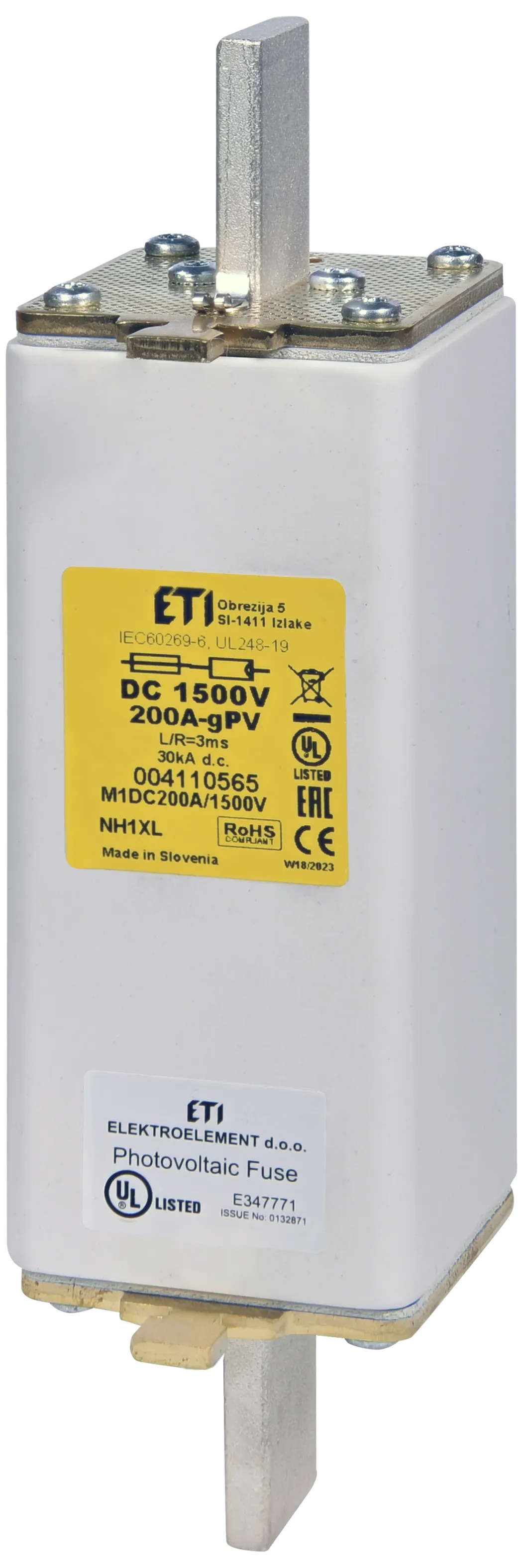 Drošinātājs NH1XL gPV 50A/1500V DC UL 004110621