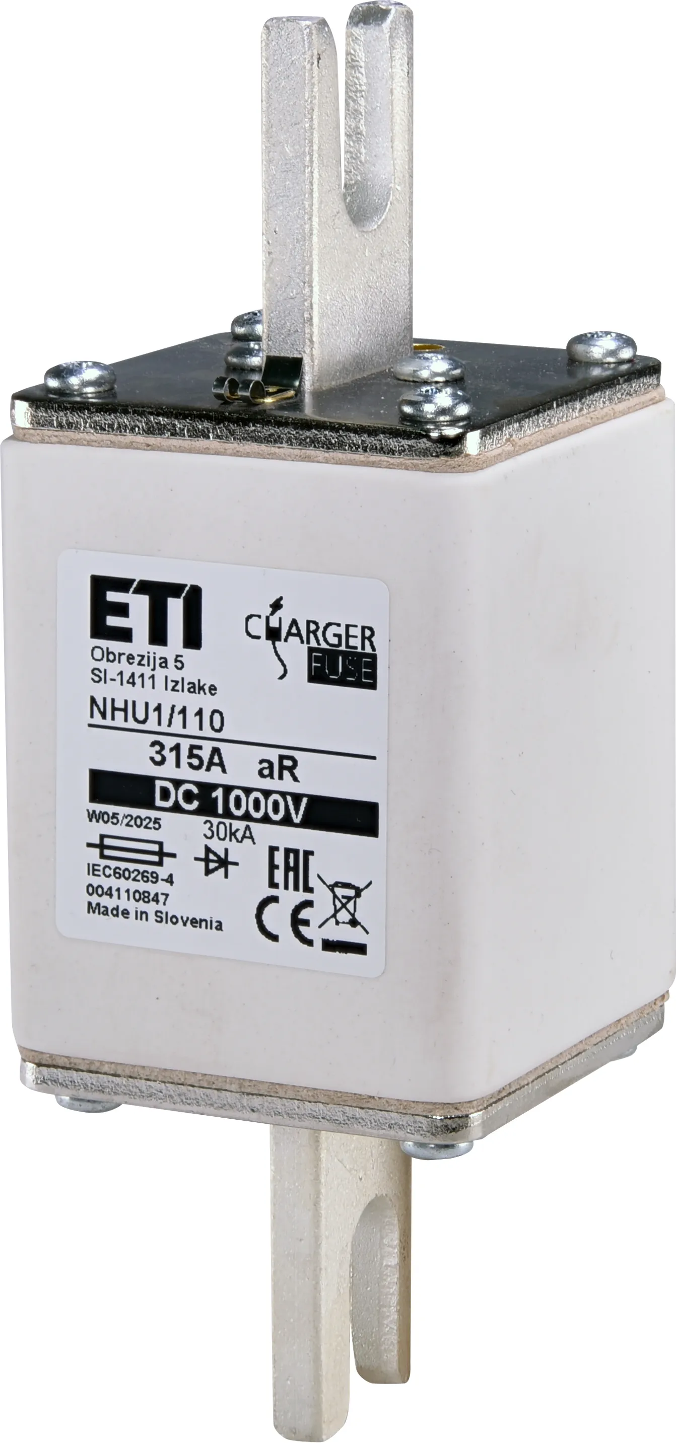 Drošinātājs NHU1/110 aR 315A/1000V DC 004110847