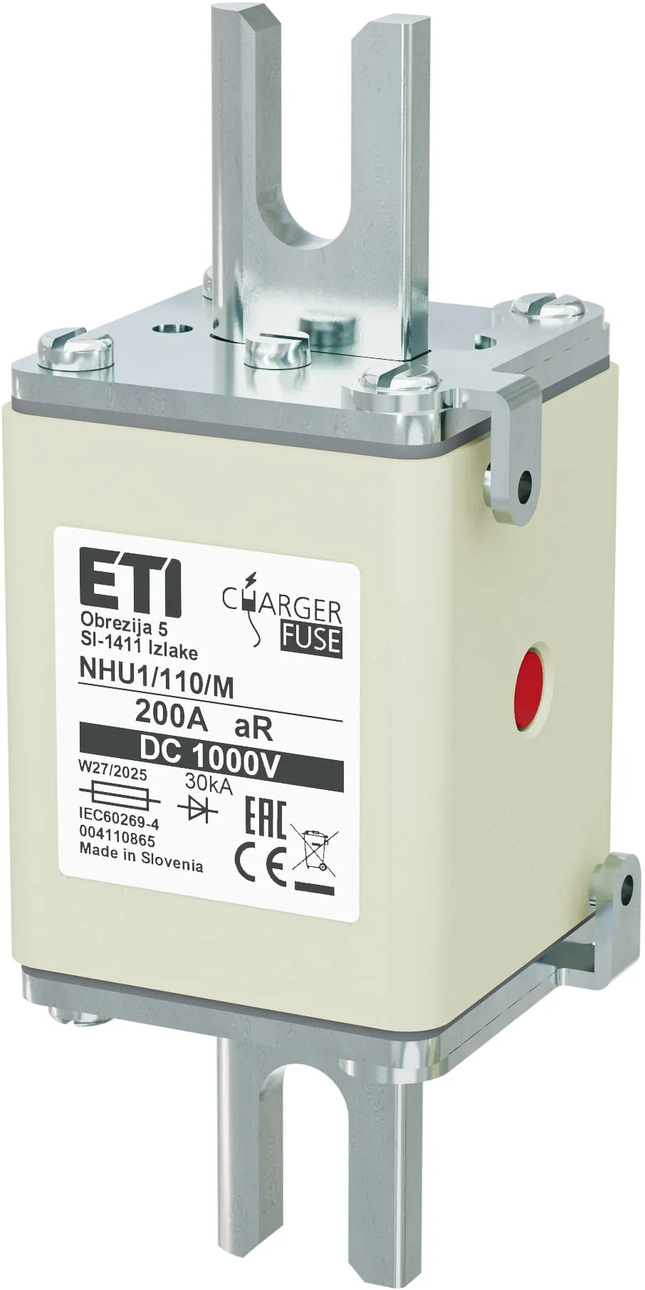 Drošinātājs NHU1/110/M aR 200A/1000V DC 004110865