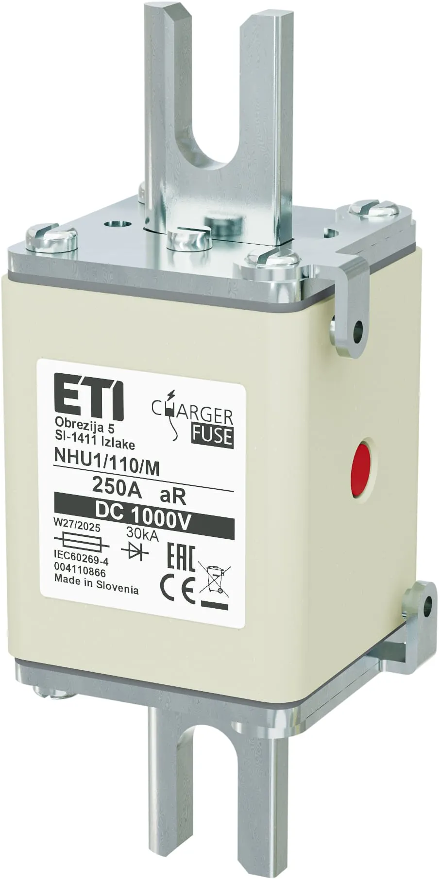 Drošinātājs NHU1/110/M aR 250A/1000V DC 004110866