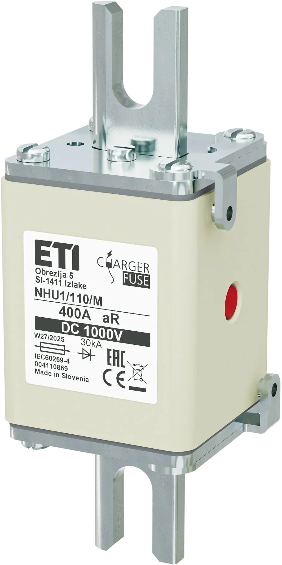 Drošinātājs NHU1/110/M aR 400A/1000V DC 004110869