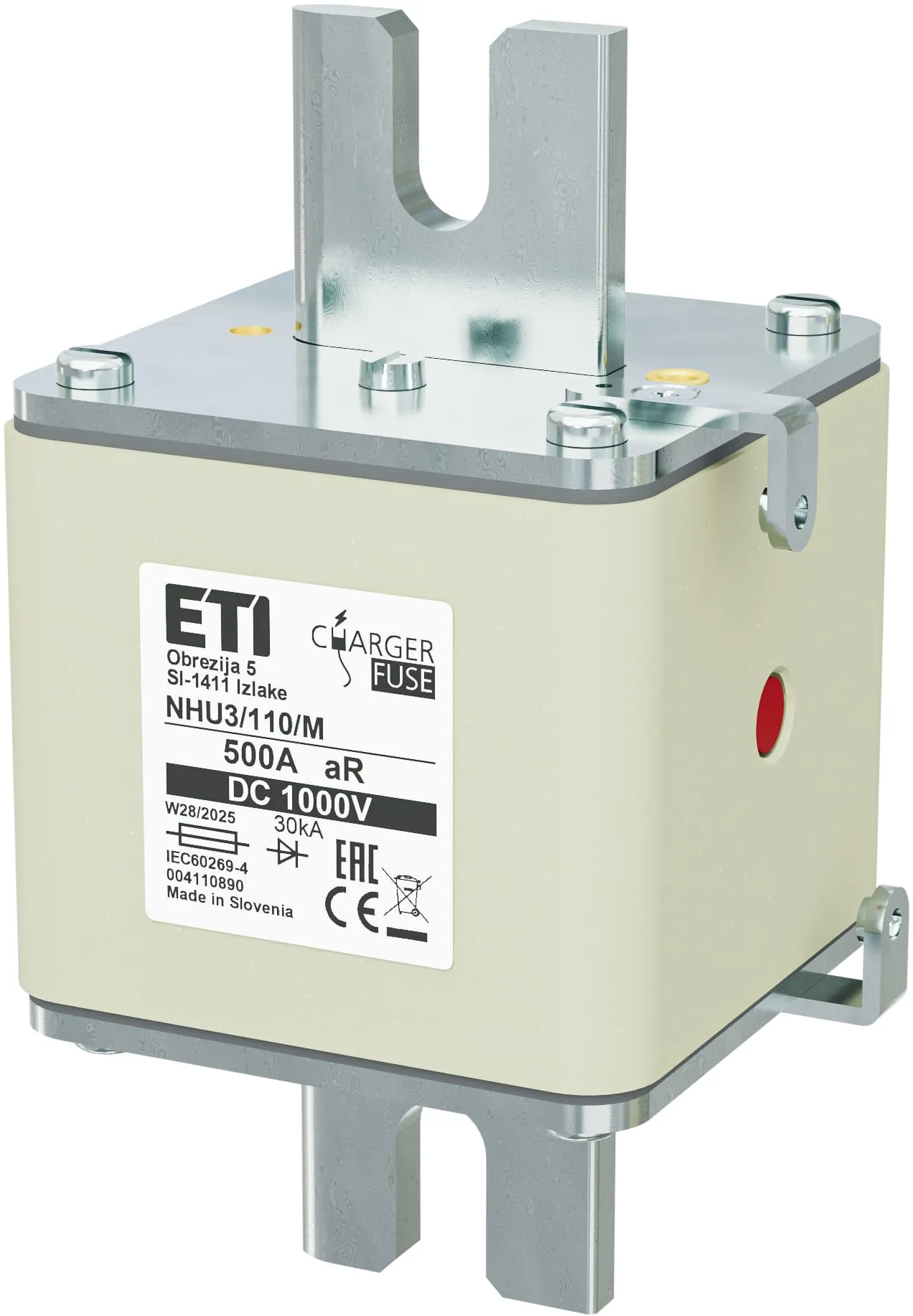 Drošinātājs NHU3/110/M aR 500A/1000V DC 004110890