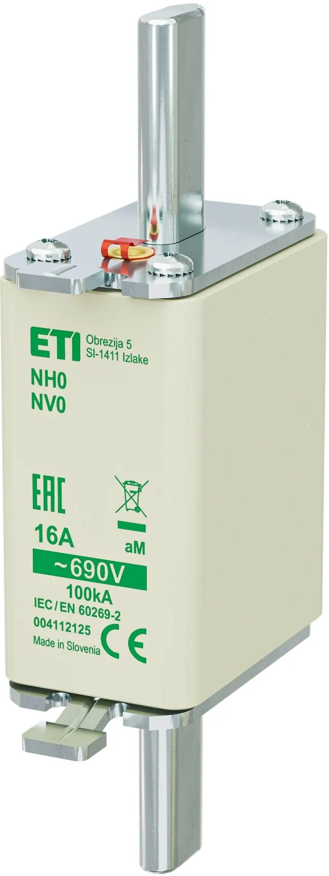 Drošinātājs NH0 aM 16A/690V 004112125