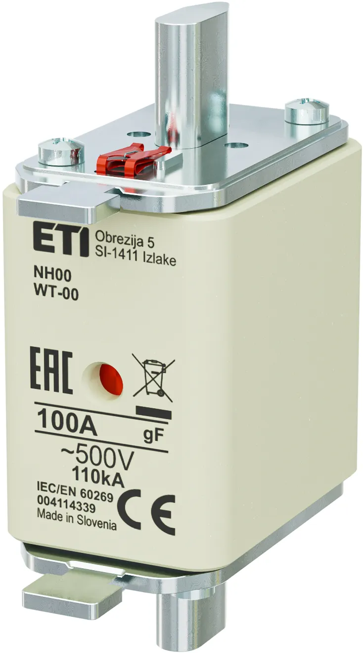 Drošinātājs NH00/WT-00 gF 100A/500V 004114339