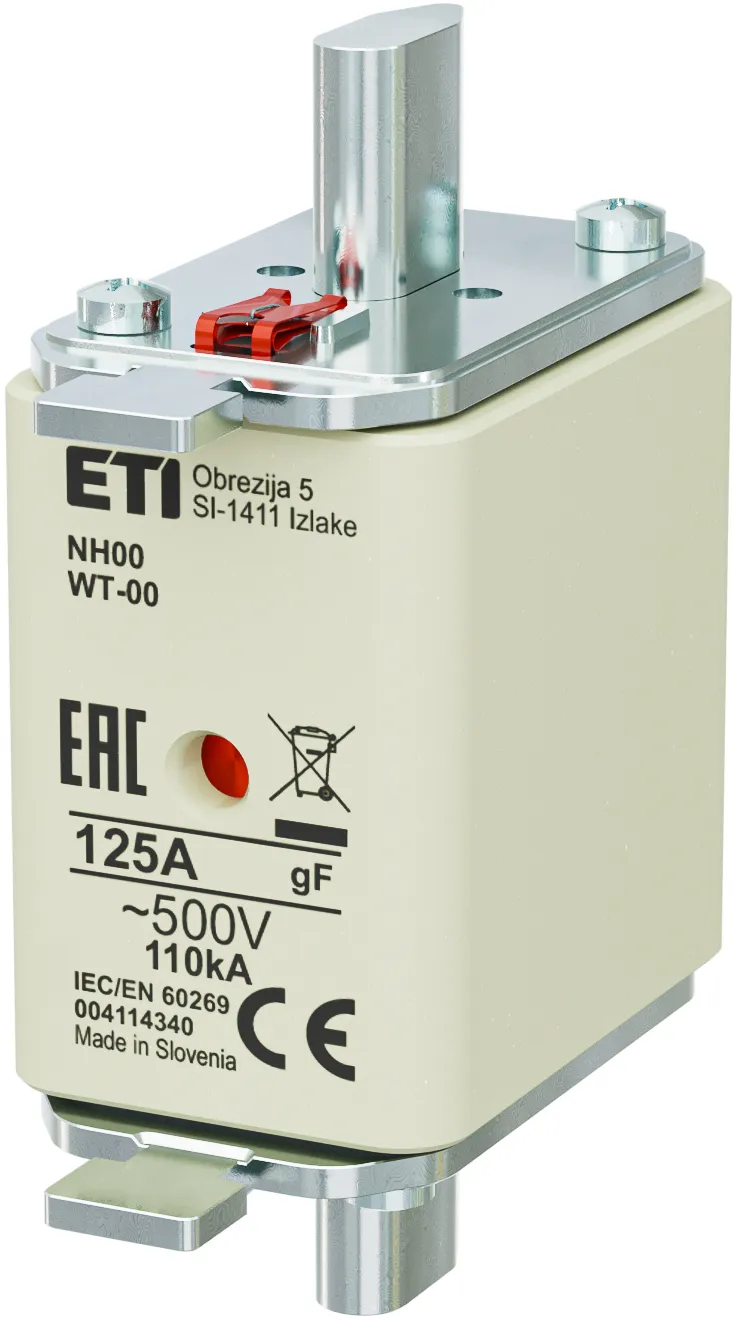 Drošinātājs NH00/WT-00 gF 125A/500V 004114340