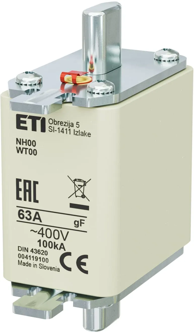 Drošinātājs NH00 gF 63A/400V 004119100