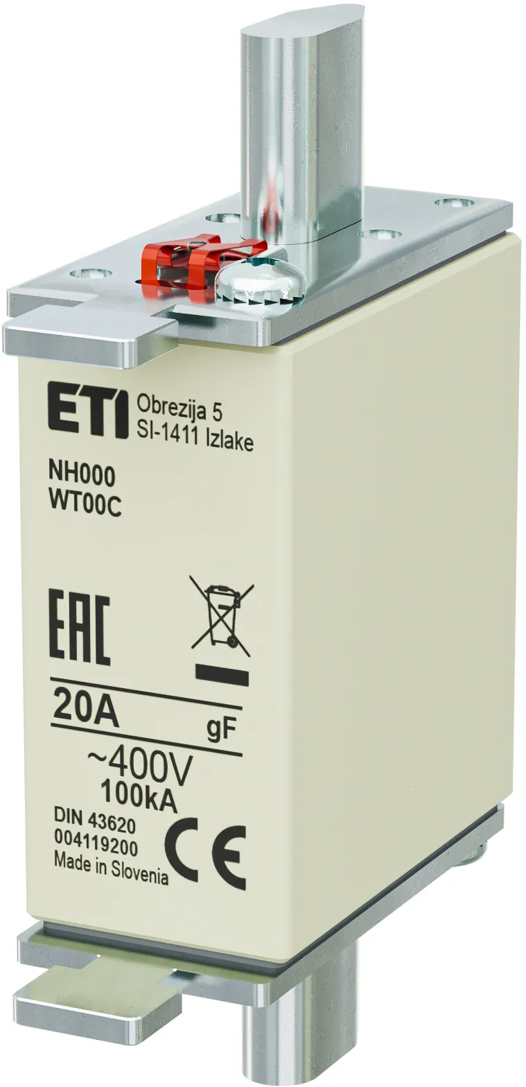 Drošinātājs NH000 gF 20A/400V 004119200