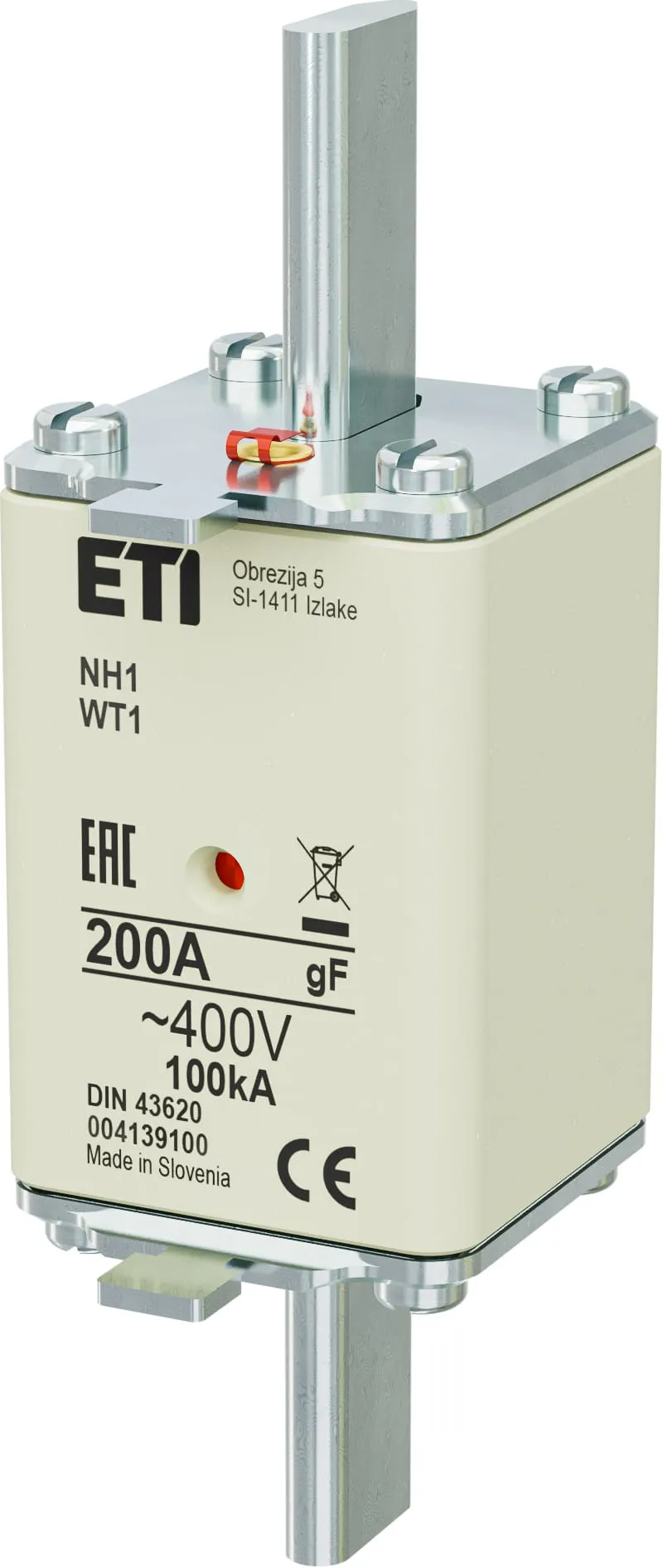 Drošinātājs NH1 gF 200A/400V 004139100