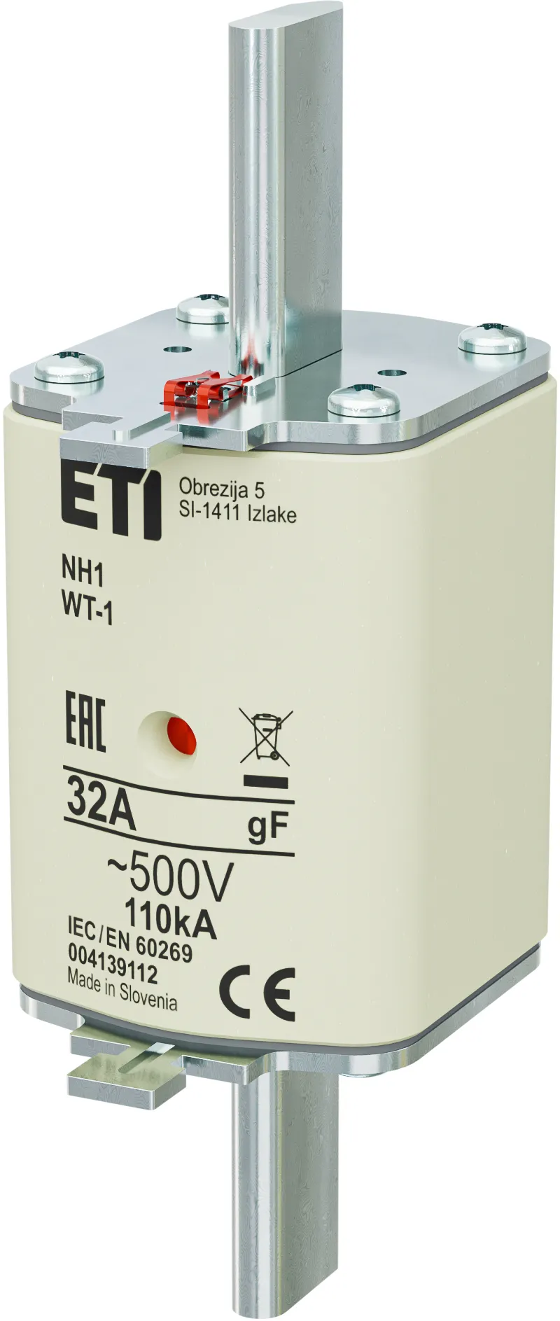 Drošinātājs NH1/WT-1 gF 32A/500V 004139112