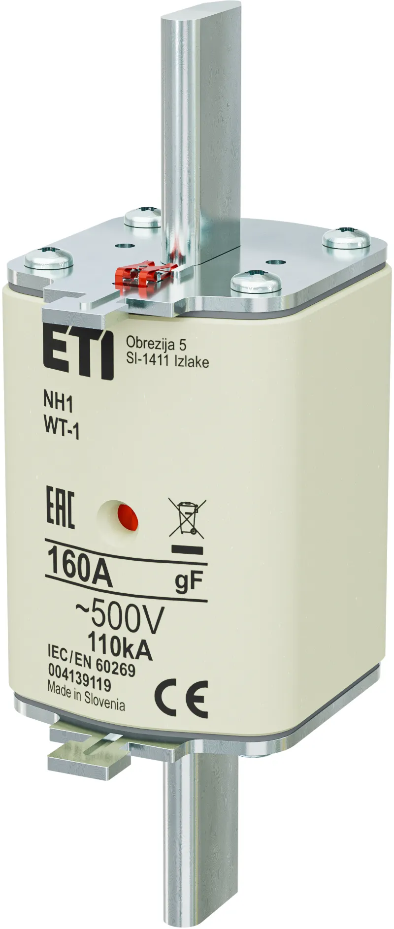 Drošinātājs NH1/WT-1 gF 160A/500V 004139119
