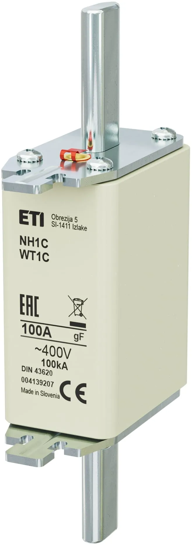 Drošinātājs NH1C gF 100A/400V 004139207