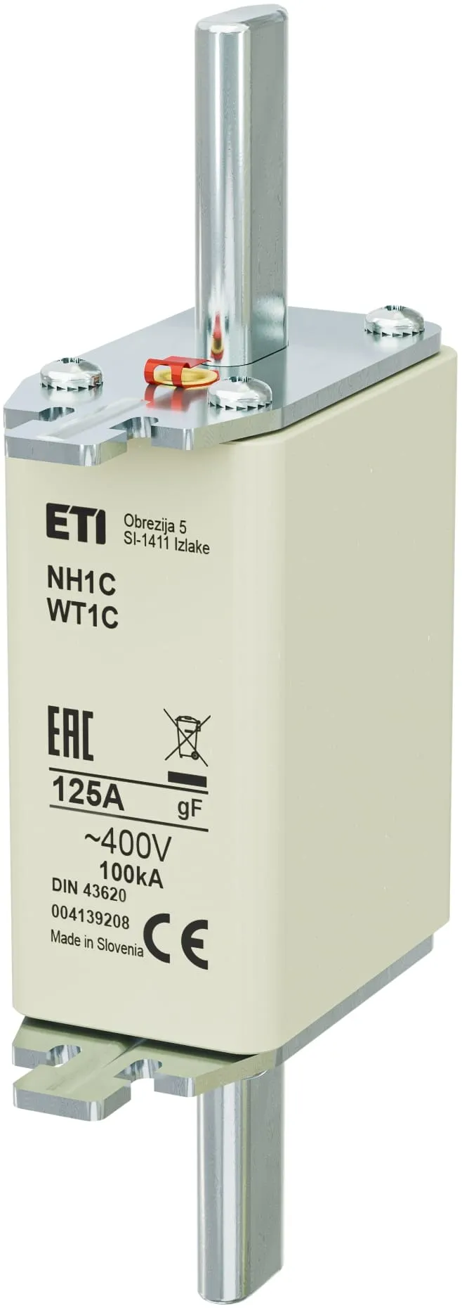 Drošinātājs NH1C gF 125A/400V 004139208