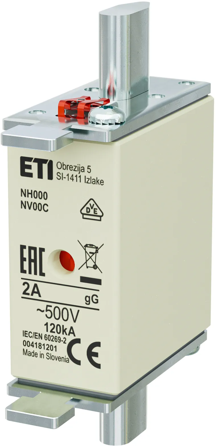 Drošinātājs NH000 gG 2A/500V 004181201