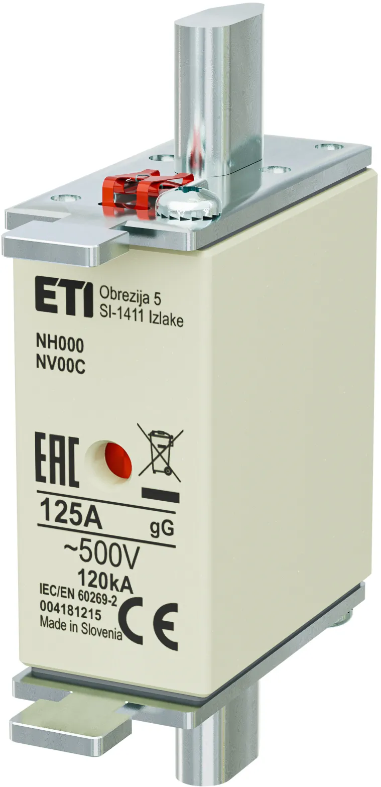 Drošinātājs NH000 gG 125A/500V 004181215