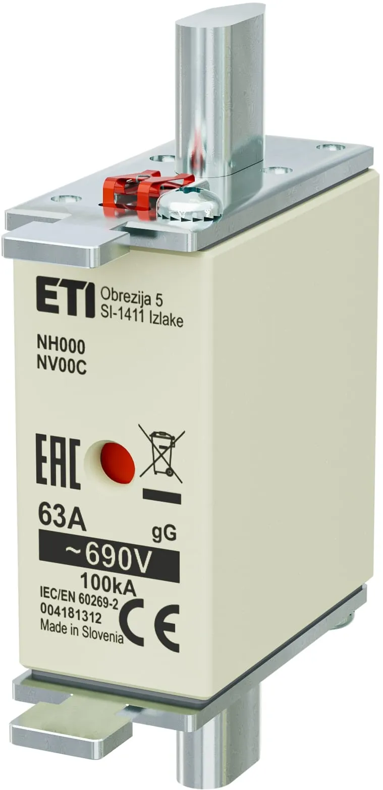 Drošinātājs NH000 gG 63A/690V 004181312