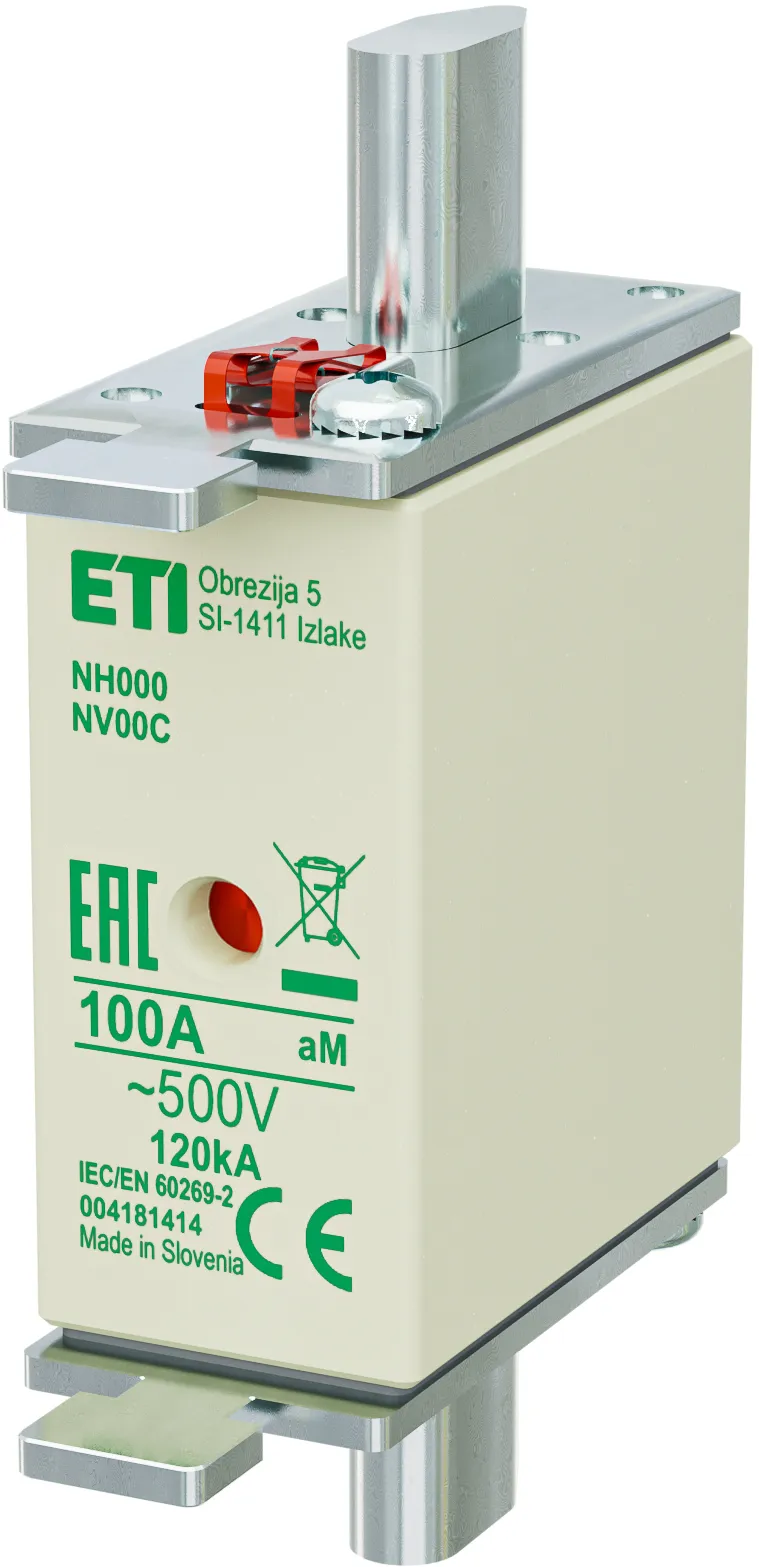 Drošinātājs NH000 aM 100A/500V 004181414