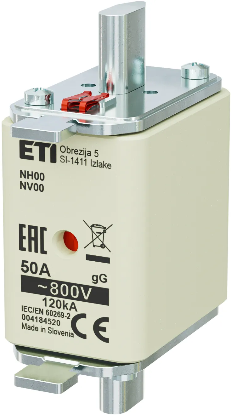 Drošinātājs NH00 gG 50A/800V 004184520