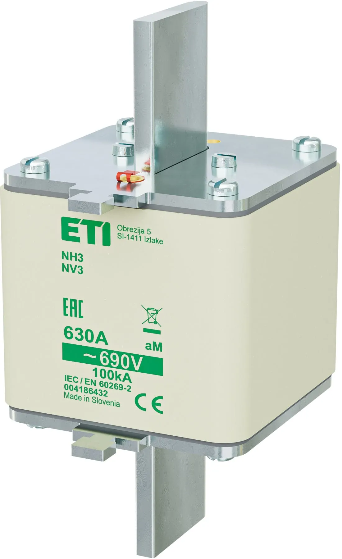 Drošinātājs NH3 aM 630A/690V 004186432