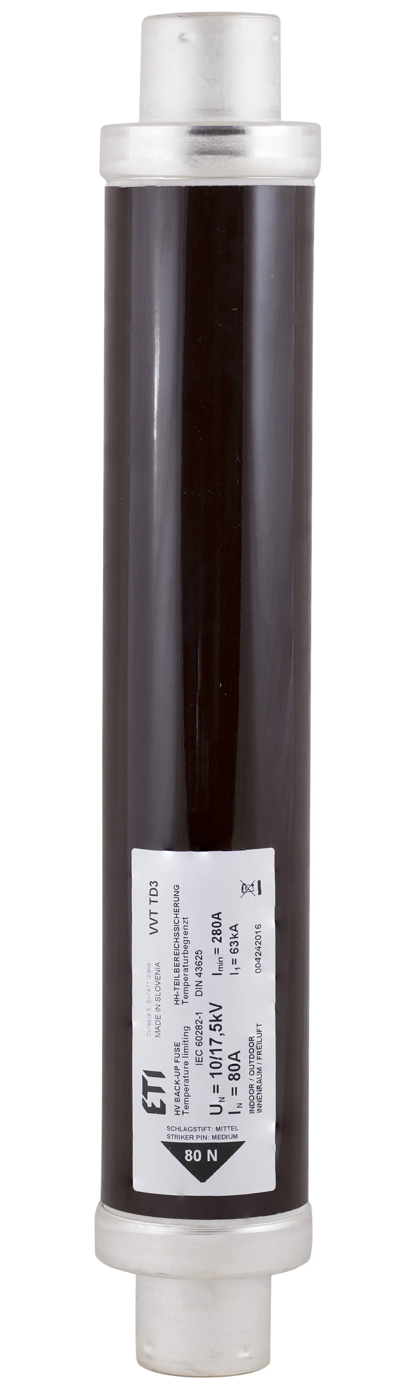 Drošinātājs VVC3 17,5kV/4A 004240004