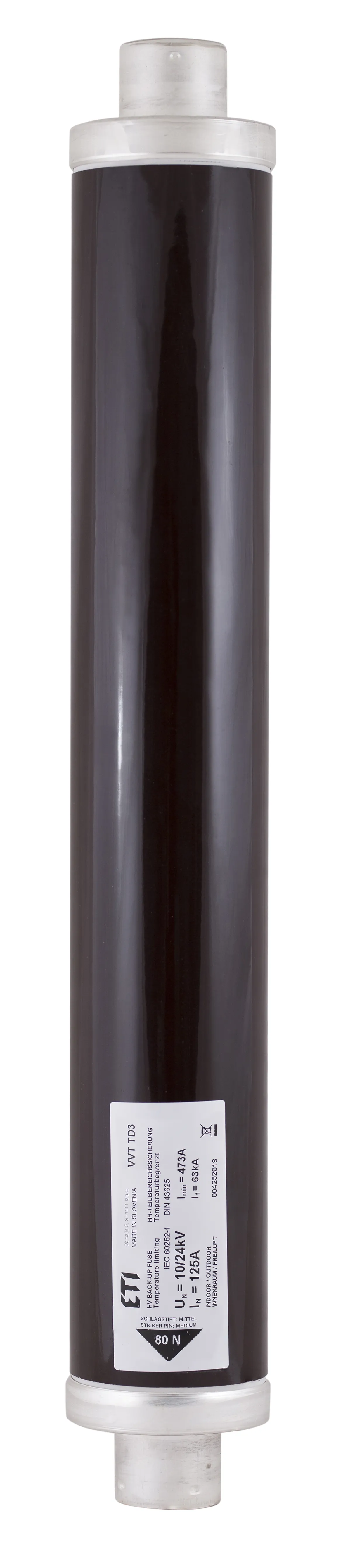 Drošinātājs VVC3 24kV/4A 537 004250504