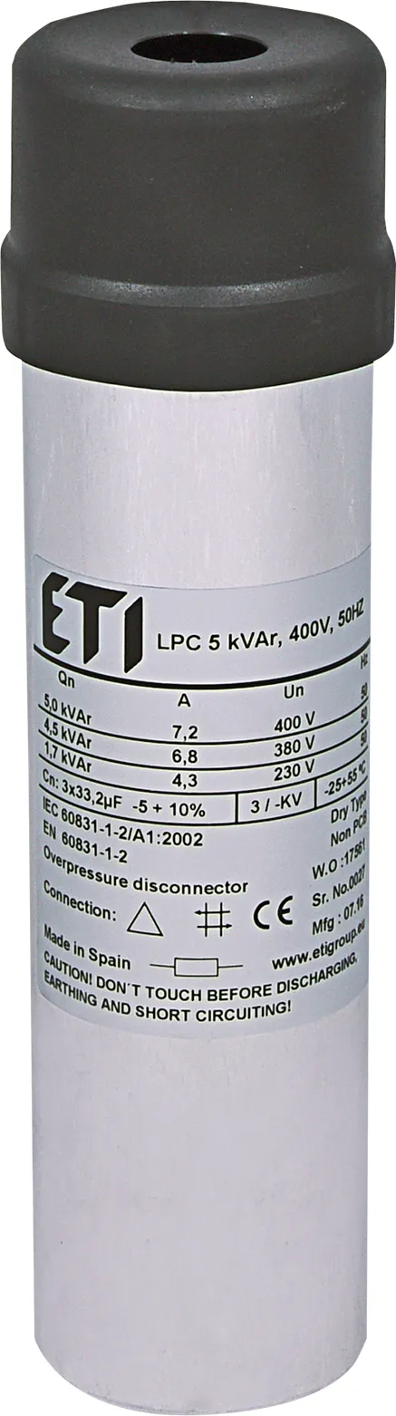 Kondensators LPC 5 kVAr, 400V, 50Hz 004656705