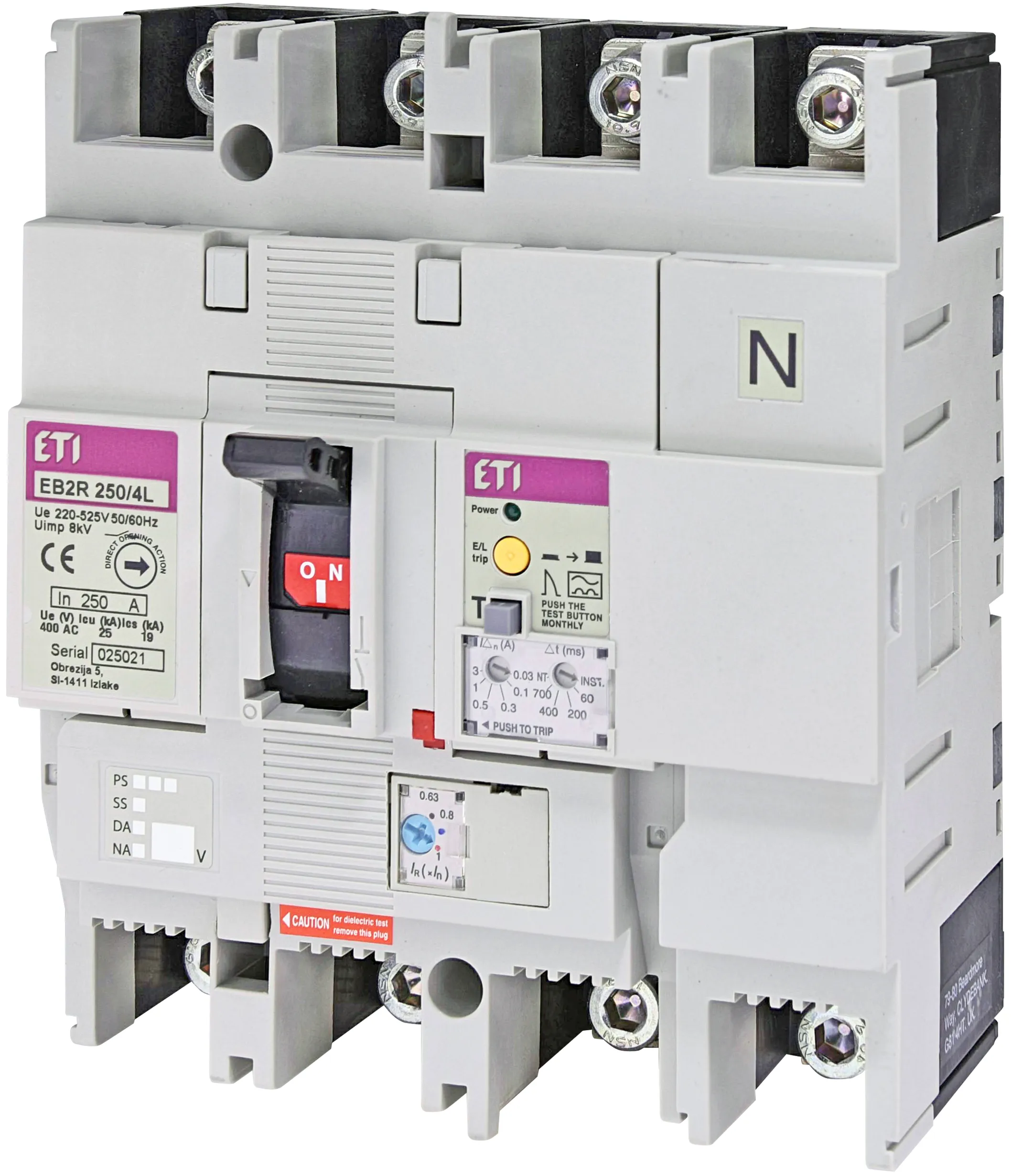 Rūpnieciskais automātslēdzis EB2R 250/4L 250A 4P 004671584