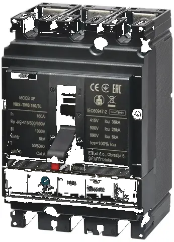Rūpnieciskais automātslēdzis NBS-TMS 160/3L 160A 3P 004673009