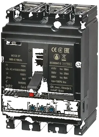 Rūpnieciskais automātslēdzis NBS-E 100/3L 100A 3P 004673041