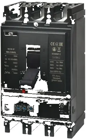 Rūpnieciskais automātslēdzis NBS-E 630/3L 630A 3P 004673139