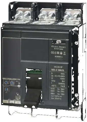 Rūpnieciskais automātslēdzis NBS-E 1600/3L 800A 3P 004673160