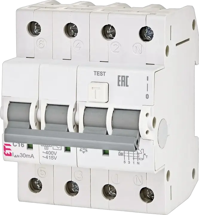 Attēls no KZS-4M 3p+N A C6/0.03 120V