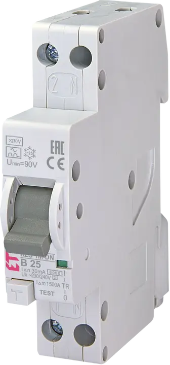 Attēls no *KZS-1M-DN 1p+N A B25/0.03 6kA