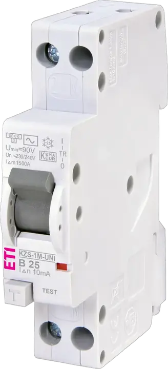 Attēls no KZS-1M-UNI 1p+N AC B25/0.01